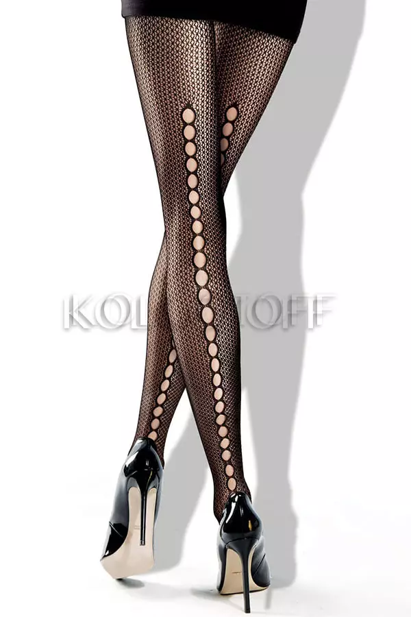 Колготки сітчасті з імітацією шва оптом LORES Aurora
