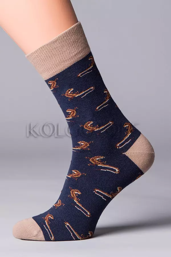 Чоловічі шкарпетки з візерунком оптом GIULIA MSL-020