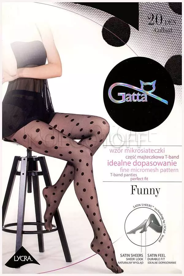 Колготки з візерунком у горох оптом GATTA Funny 07