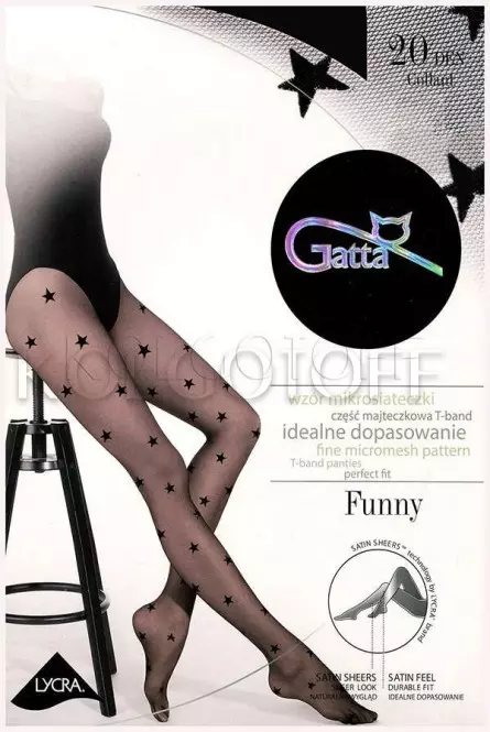 Колготки з візерунком у зірочку оптом GATTA Funny 06