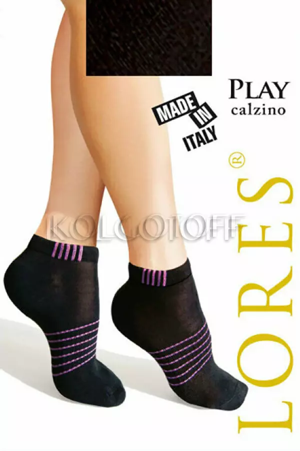 Шкарпетки жіночі з візерунком оптом LORES Play calzino