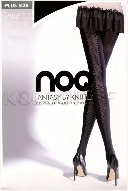 Колготки з візерунком великого розміру оптом KNITTEX Dynamique 50 plus size