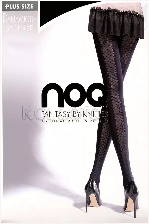 Колготки з візерунком великого розміру оптом KNITTEX Dynamique 50 plus size