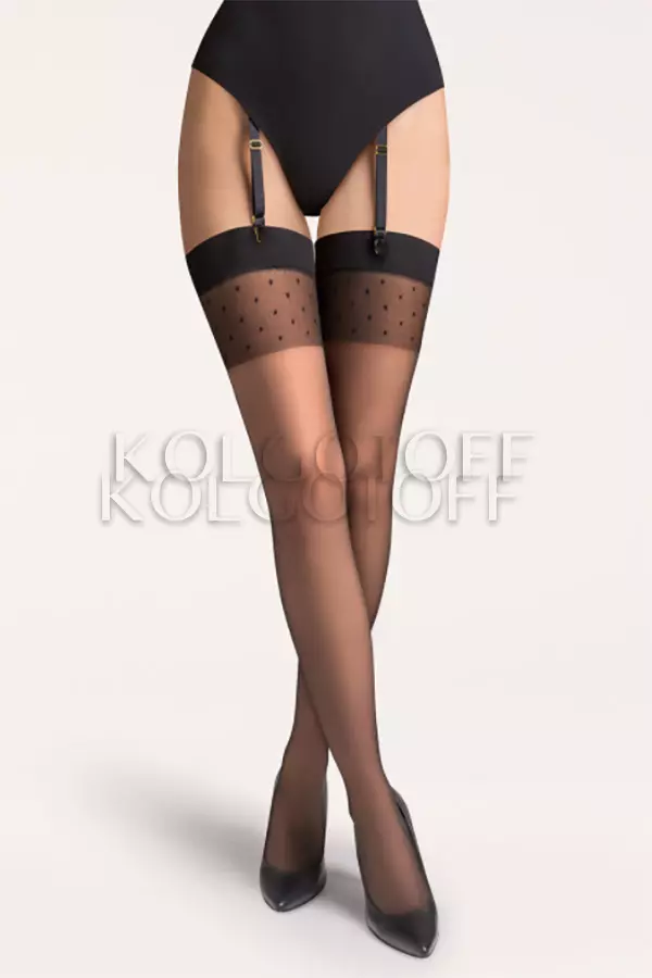 Панчохи під пояс з візерунком оптом GABRIELLA Adora 15