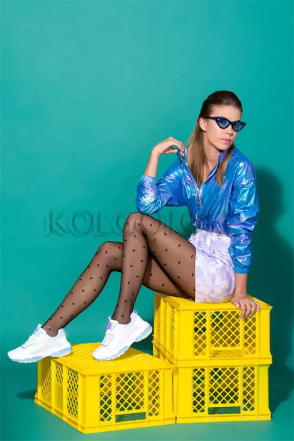 Жіночі колготки з візерунком оптом GABRIELLA Stars Nero 20