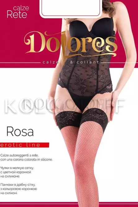 Панчохи сітчасті оптом DOLORES Rosa Rete calze erotic line