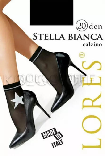 Шкарпетки жіночі з візерунком оптом LORES Stella Bianca 20 calzino