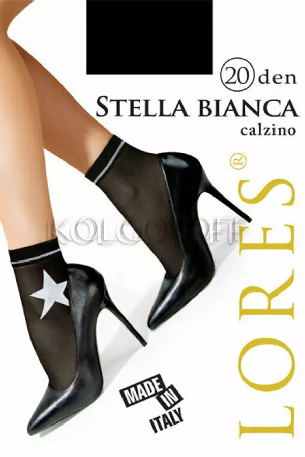 Шкарпетки жіночі з візерунком оптом LORES Stella Bianca 20 calzino