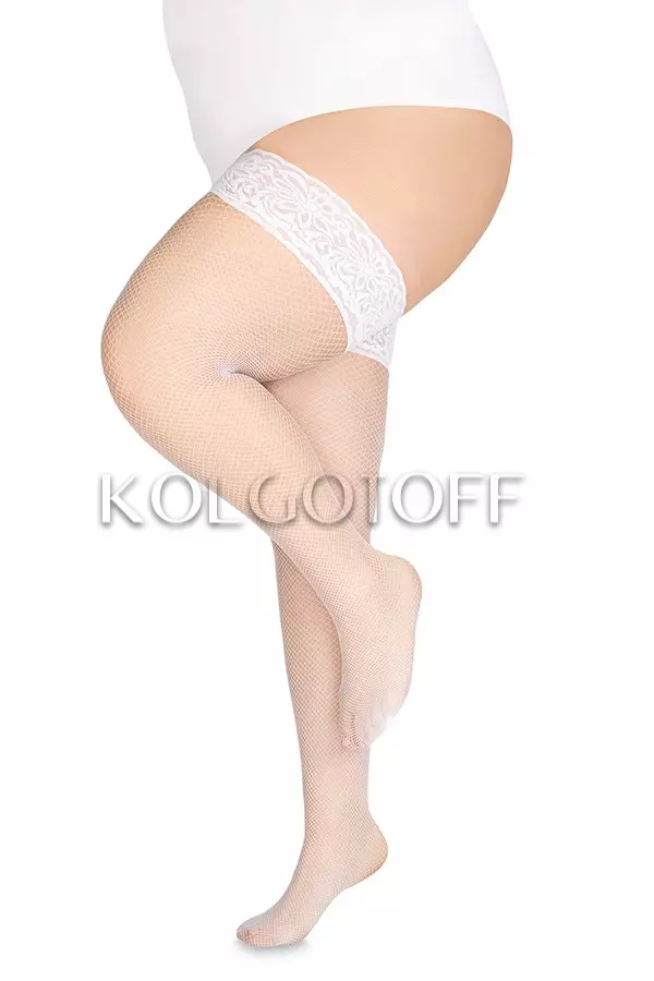 Панчохи великого розміру в дрібну сітку оптом ANNES Calze Rete