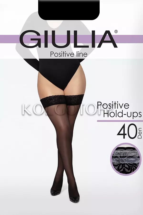 Панчохи жіночі великого розміру оптом GIULIA Positive Hold-Ups 40