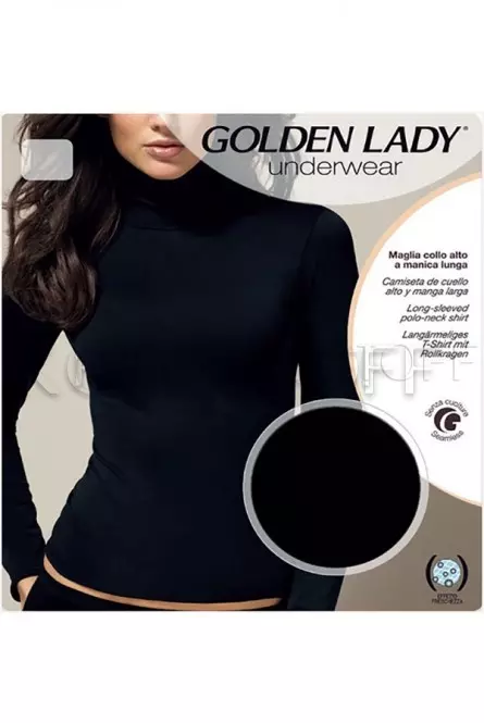 Безшовна водолазка оптом GOLDEN LADY Maglia con collo alto a maniche lunghe