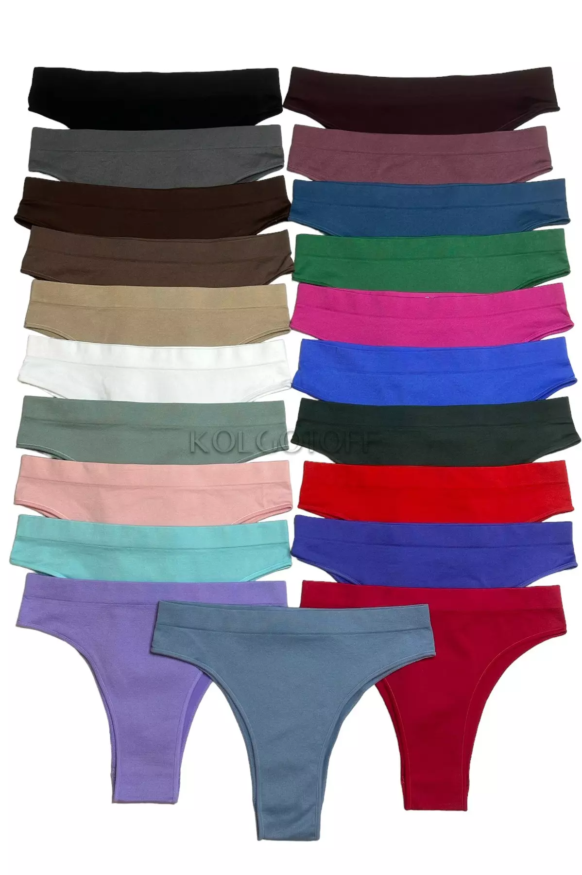 Безшовні трусики-бразиліана оптом TM KOLGOTOFF Brasiliana Basic