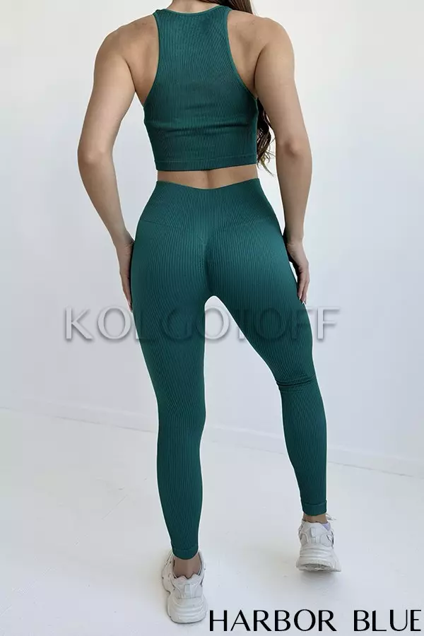 Легінси безшовні в рубчик з пуш-ап оптом GIULIA Leggings RIB