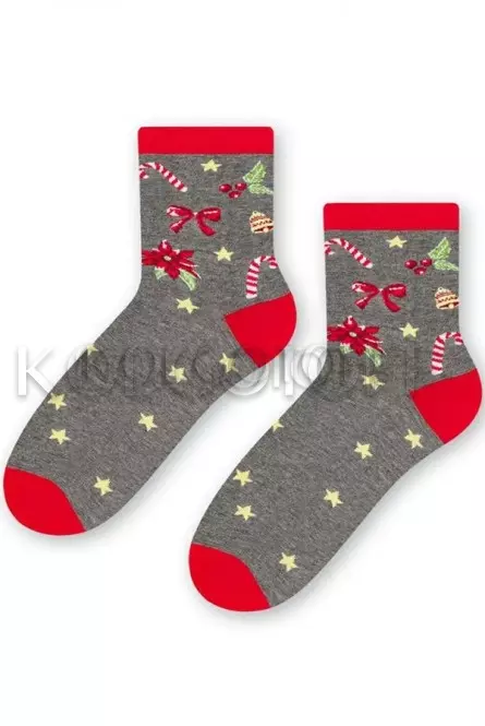 Жіночі шкарпетки з новорічним візерунком оптом STEVEN ART 136