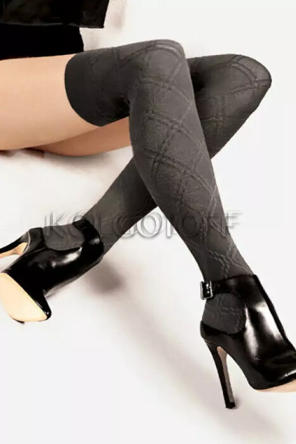 Ботфорти жіночі з візерунком оптом LORES Acryl №72 parigina