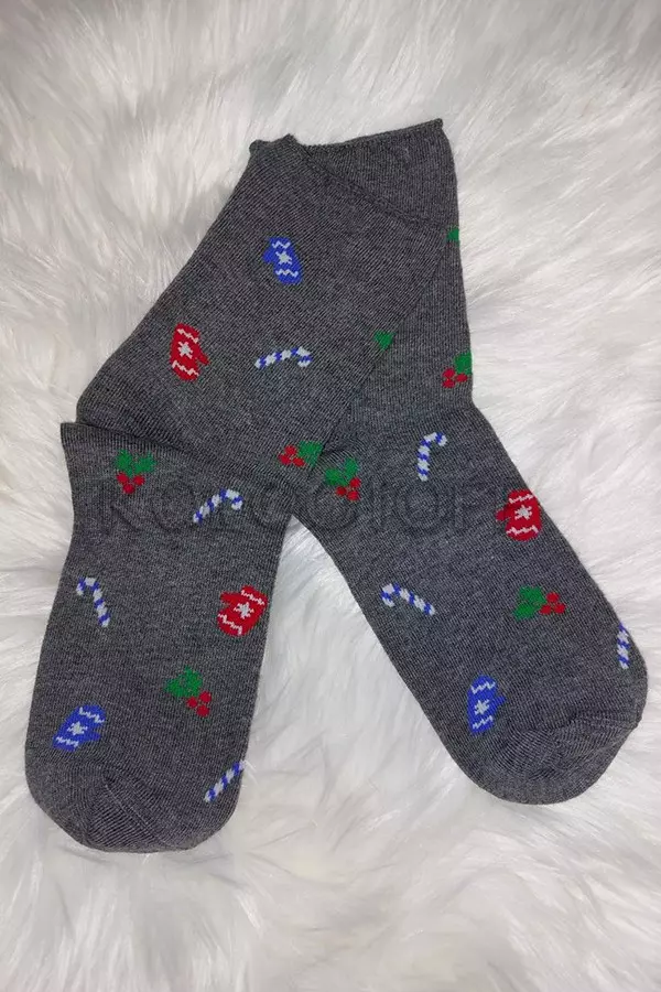 Шкарпетки жіночі з візерунком оптом LEVANTE Natale Missy calzino