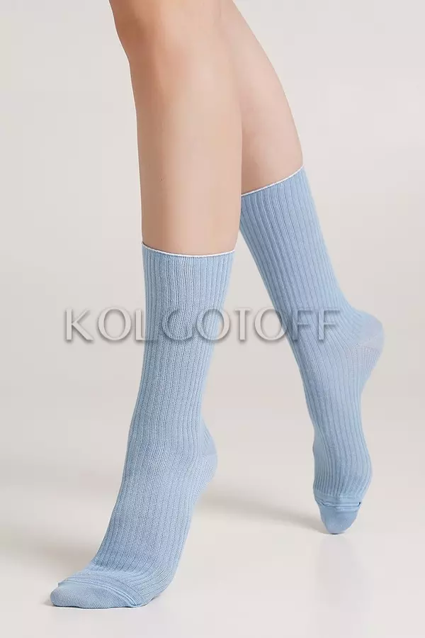Шкарпетки жіночі бавовняні в рубчик оптом GIULIA WS4 RIB