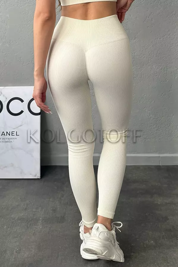 Легінси безшовні в рубчик оптом KOLGOTOFF Leggings RIBBED PUSH-UP