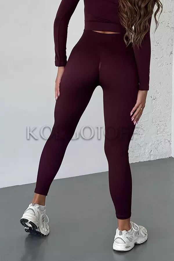 Легінси безшовні в рубчик оптом KOLGOTOFF Leggings RIBBED PUSH-UP