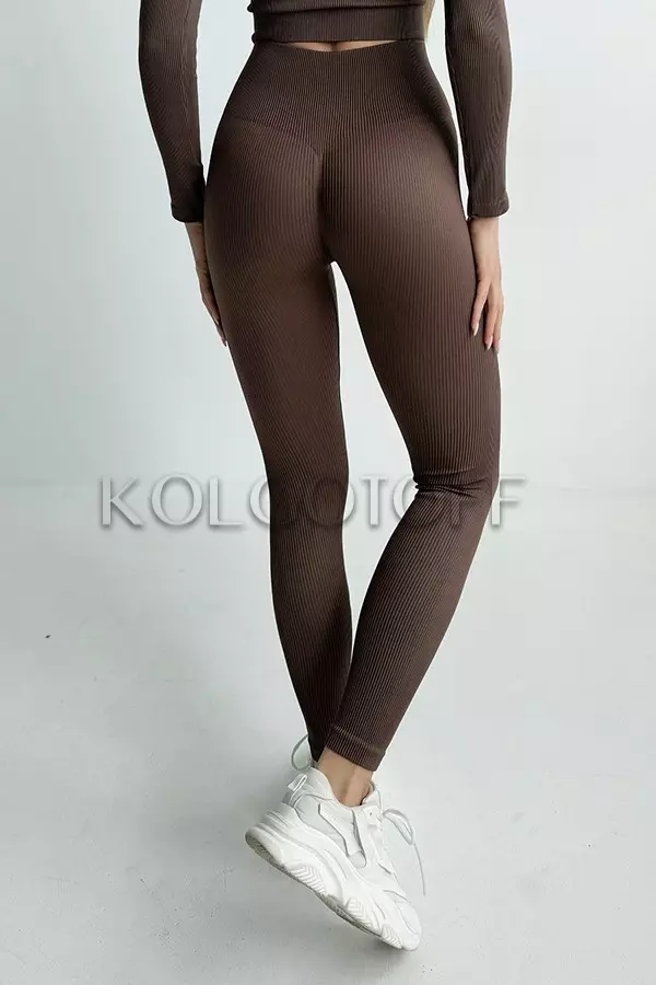 Легінси безшовні в рубчик оптом KOLGOTOFF Leggings RIBBED PUSH-UP