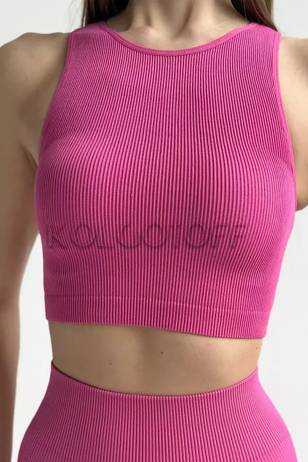 Топ-майка безшовна в рубчик оптом KOLGOTOFF TOP RIBBED
