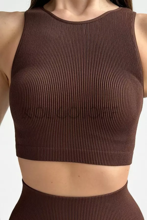 Топ-майка безшовна в рубчик оптом KOLGOTOFF TOP RIBBED