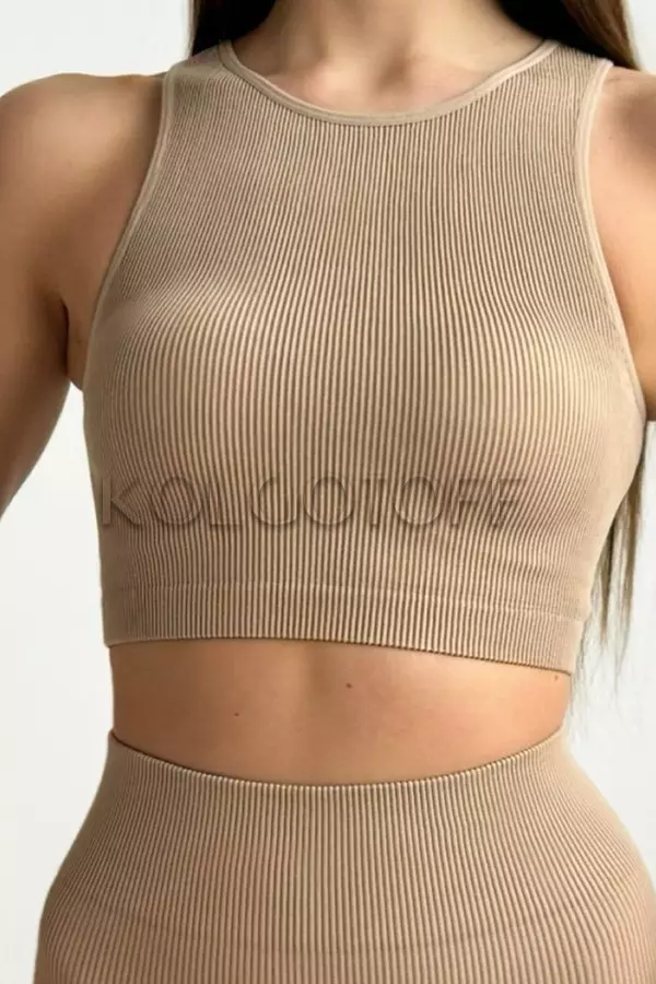 Топ-майка безшовна в рубчик оптом KOLGOTOFF TOP RIBBED