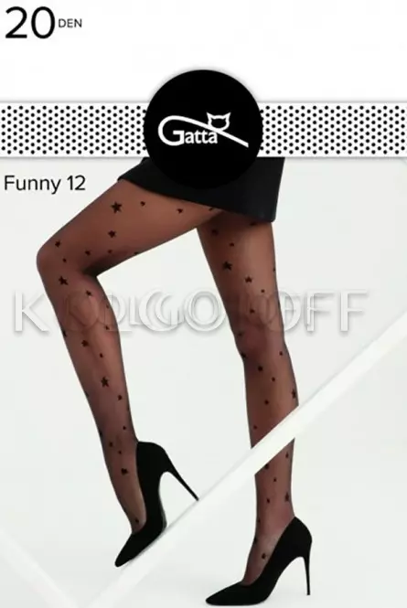 Колготки з візерунком у зірочку оптом GATTA Funny 12