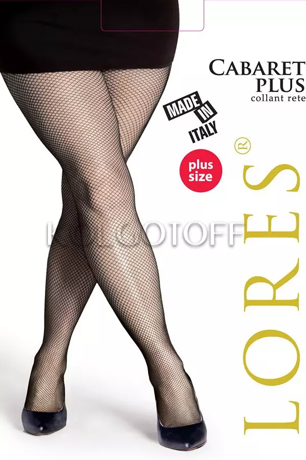 Колготки жіночі великого розміру в сітку оптом Lores Cabaret PLUS Rete