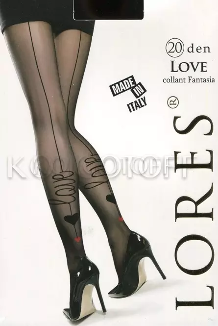 Колготки з візерунком оптом LORES Love 20