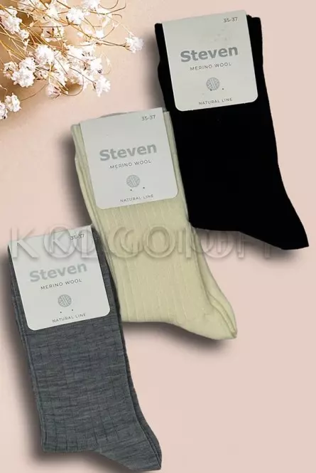 Шкарпетки жіночі з мериносовою вовною оптом STEVEN ART 130 woman