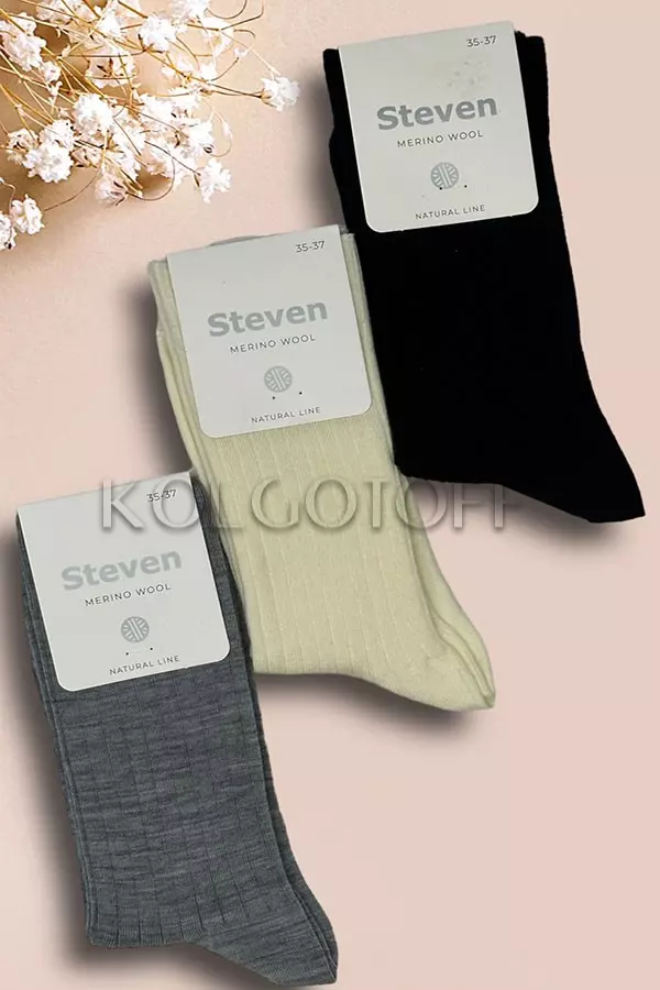 Шкарпетки жіночі з мериносовою вовною оптом STEVEN ART 130 woman