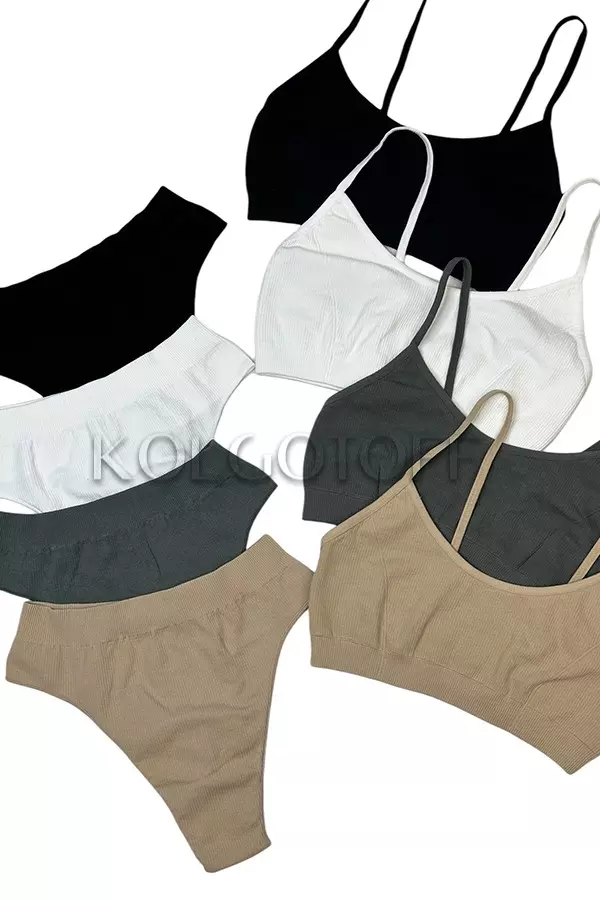 Трусики безшовні стрінг в рубчик оптом GIULIA String briefs RIB