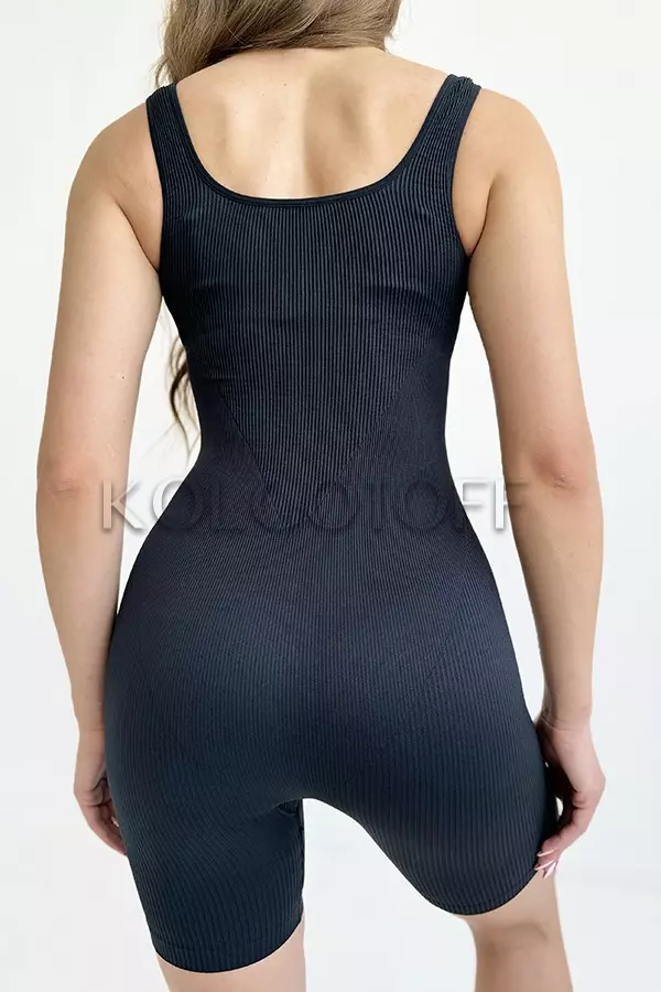 Безшовний комбінезон оптом GIULIA Jumpsuit RIB (широка бретель)