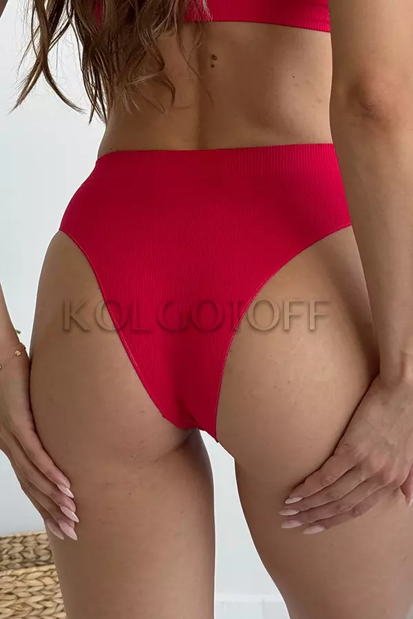 Трусики безшовні бразиліана в рубчик оптом NTF Brasilian briefs RIB