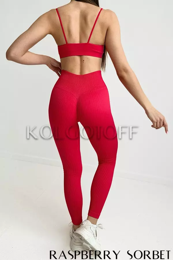 Легінси безшовні в рубчик з пуш-ап оптом NTF Leggings RIB