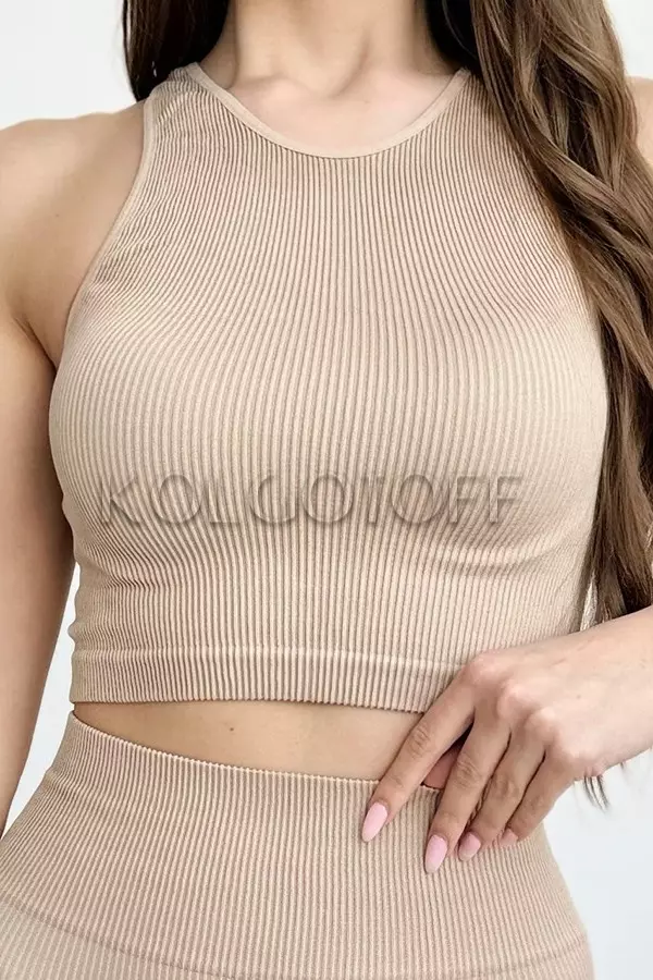 Топ безшовний в рубчик  оптом NTF Halter TOP Rib