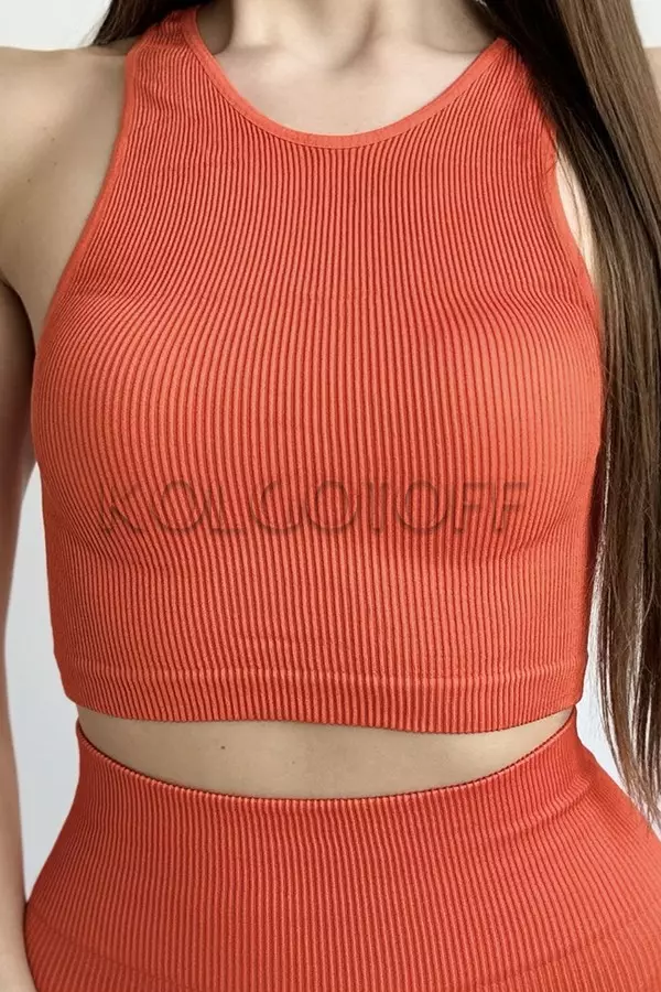 Топ безшовний в рубчик  оптом NTF Halter TOP Rib