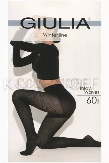 Колготки з візерунком оптом GIULIA Inlay Waves 60 model 1