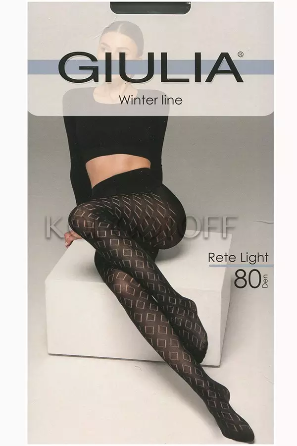 Колготки жіночі з візерунком оптом GIULIA Rete Light 80 model 4