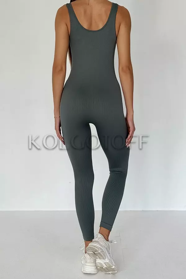 Безшовний комбінезон оптом NTF Jumpsuit RIB Long