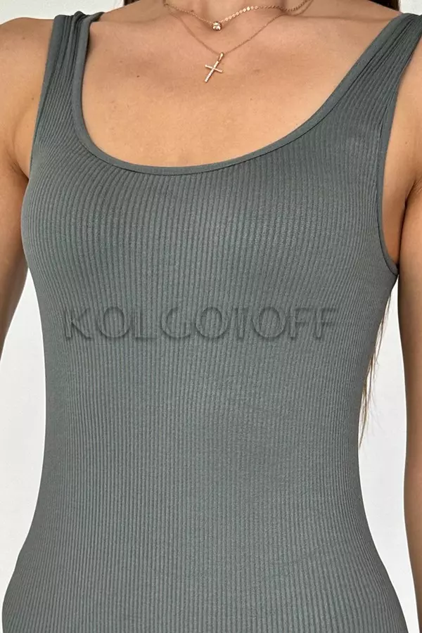 Безшовний комбінезон оптом NTF Jumpsuit RIB Long