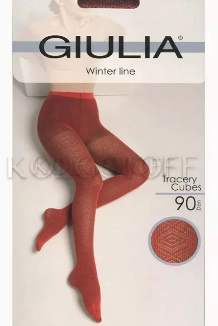 Колготки з візерунком оптом GIULIA Tracery CUBES 90 model 5