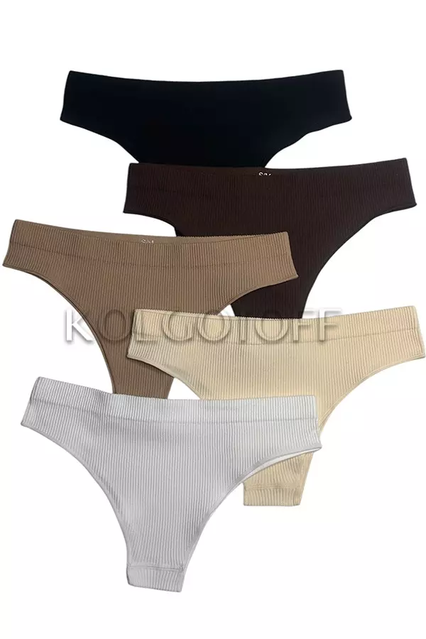 Безшовні трусики-сбразилиана оптом TM KOLGOTOFF Brasiliana RIBBED