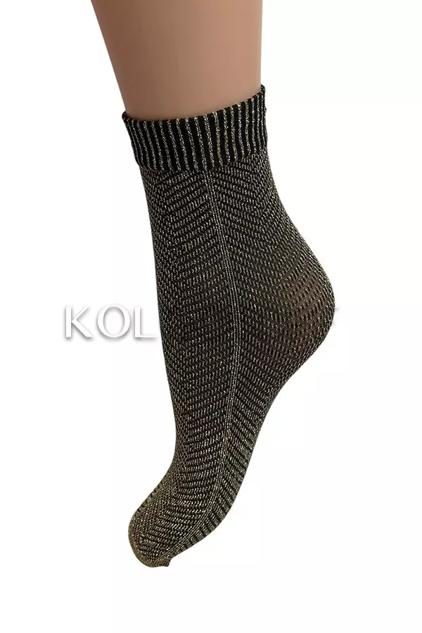 Жіночі шкарпетки з люрексом оптом DOLORES Gold lurex calzino